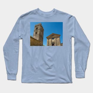 Hum Belltower and Church in Istria, Croatia Long Sleeve T-Shirt